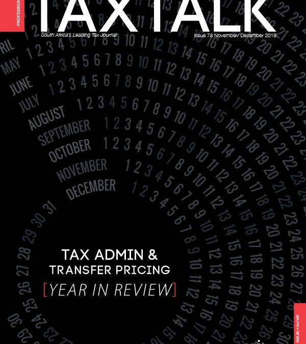 TaxTalk 2018 Nov/Dec Issue 73