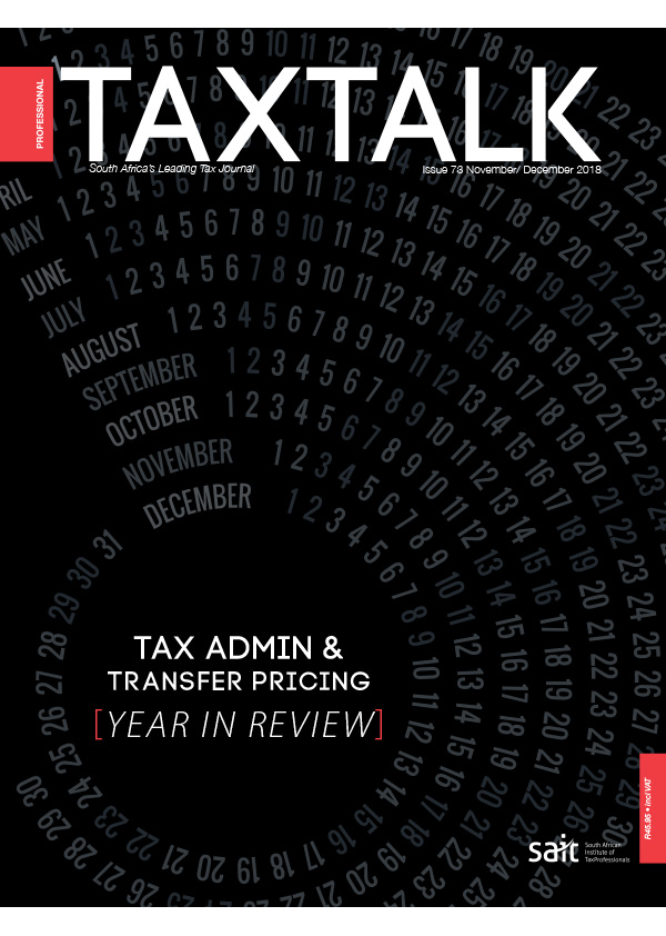 TaxTalk 2018 Nov/Dec Issue 73