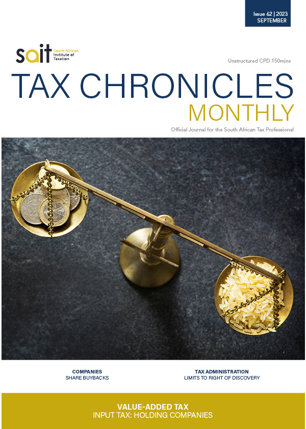 Chronicles 2023_Tax Chronicles Issue 62 September